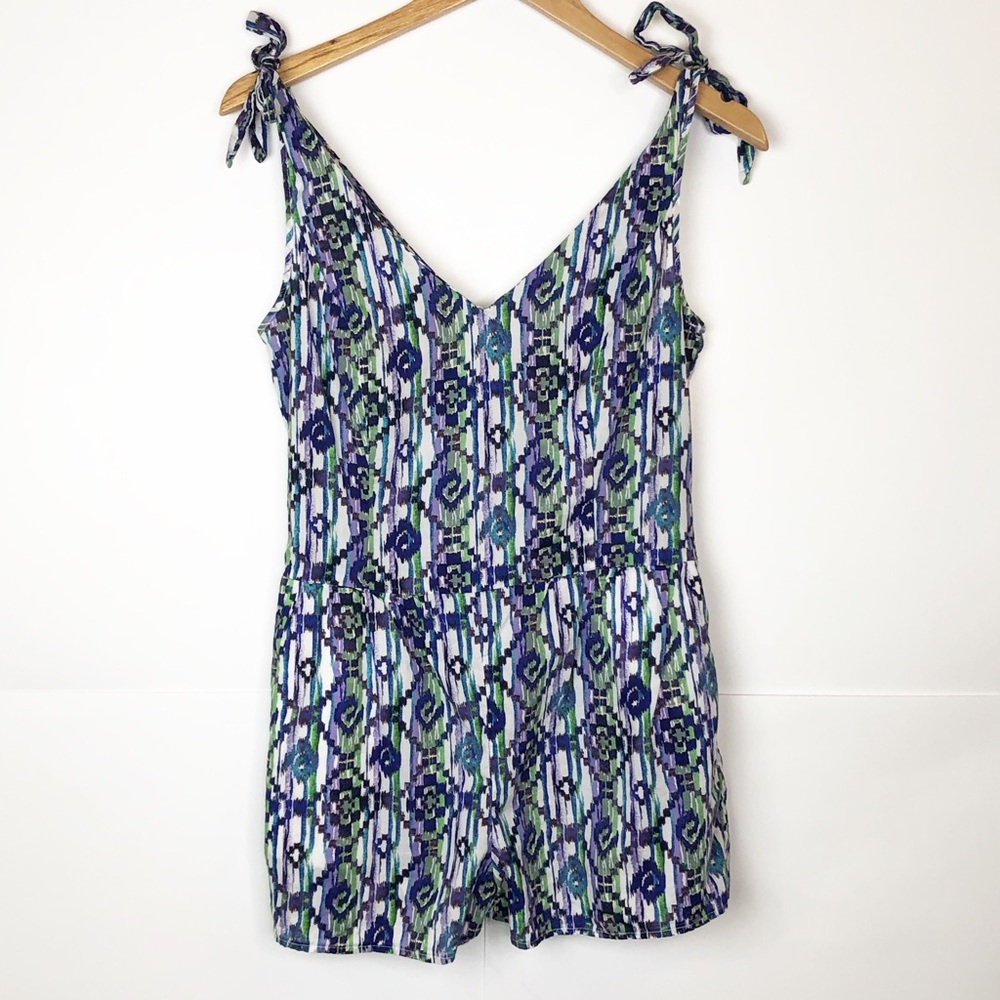 EUC MaxAzria X Miley Cyrus Tie Shoulder Romper